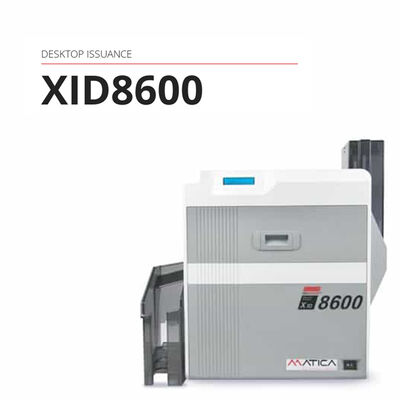Identis XID8600 Retransfer Card Printer with 600 dpi Resolution and Optional Lamination Module for Enhanced Durability
