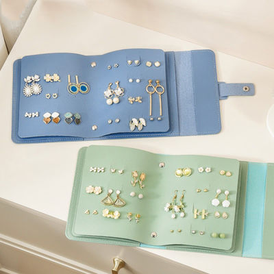 Bag Pengorganisir Perhiasan Portable Ramah Perjalanan Dengan Bahan PU Dan Rhinestone