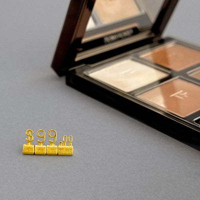 3D-Metall-Einzelhandelspreisanzeige Tags für Zigaretten Make-up Wein Tee Supermärkte