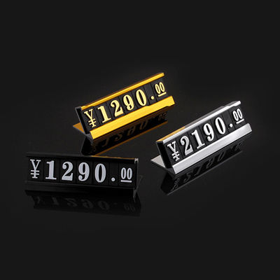 AaL-60-22 برچسب های قیمت پلاستیکی با پایه فلزی که برای آرایش سیگار استفاده می شود