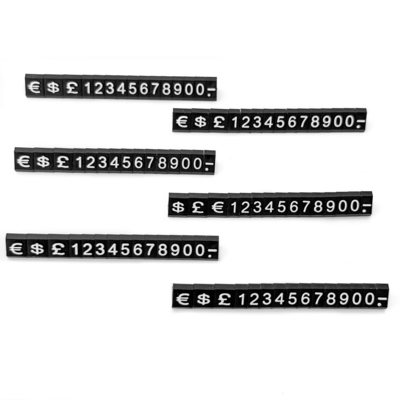 5x3mm High Contrast Mini Price Tag Cube with Flexible Price Combinations for Long-term Jewelry Display