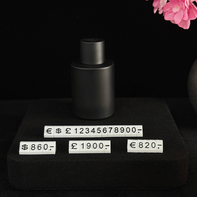 Sturdy High Contrast Stable Triangular 5x3mm Mini Price Tag Cubes for Elegant Jewellery Display