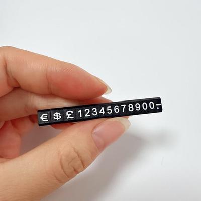 Black Plastics 5x3mm Mini Triangular Jewellery Price Cubes for Elegant Price Display