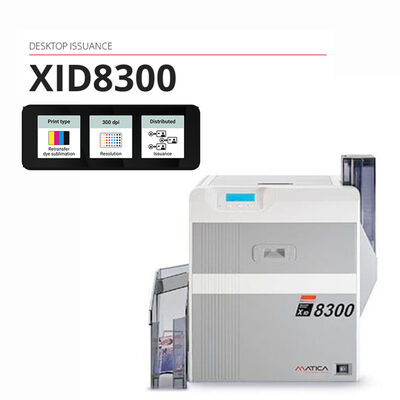 Matica XID8300 300 dpi Resolution Dual-Sided ID Card Printer with 120 Cards Per Hour Output