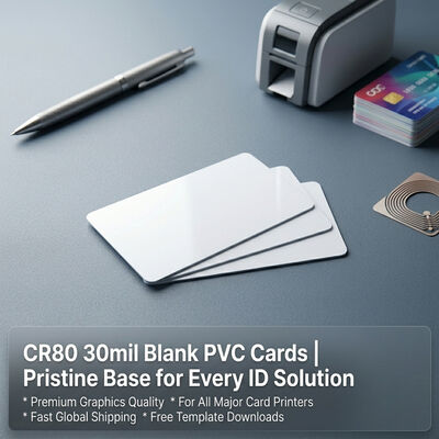 Dust-Free CR80 Blank PVC Cards - 30 mil Thickness & Full-Bleed Printable for High-End Customizing