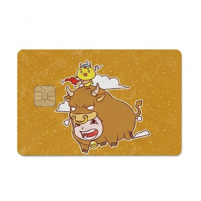 Custom Printed Contact IC Smart Cards with Full-Bleed Printable Design and 30 mil Thickness in Virgin Grade PVC